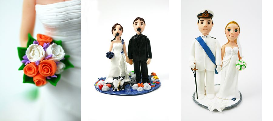 cake topper matrimonio statuine per torte